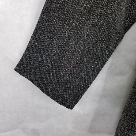 Giorgio Fiorlini Blazer Women's 16 Grey Tweed Black Velvet Collar Equestrian VTG - Picture 6 of 16